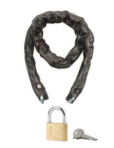 Chaine gainée à clé PVC Loops, vélo, barrières, Ø6mm, 0.9m, cadenas 40mm, 2 clés - THIRARD Antivols chaîne